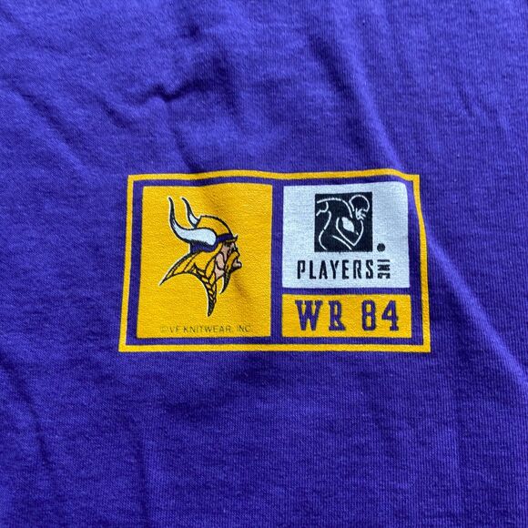 NWT CSA NFL MINNESOTA VIKINGS FOOTBALL RANDY MOSS 84 TEE SHIRT DOUBLE SIDED L - Picture 9 of 9